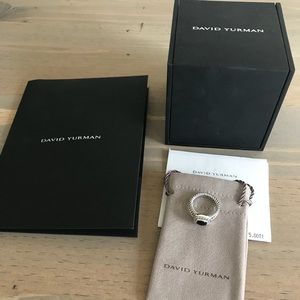 David Yurman-Petite Albion Ring w/ Blk Onyx and Di